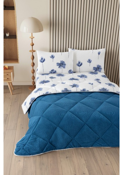 Nordelle Battal Boy Lüx Wellsoft Yorgan Çift Taraflı - 2 Adet Yastık Kılıflı Yorgan Seti 215X235 cm