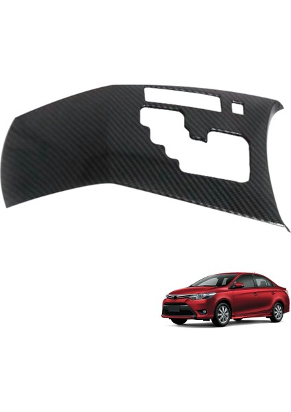 Toyota Vios 2016-2021 Için Araba Karbon Fiber Merkezi Dişli Vites Paneli Kontrol Paneli Çıkartma Iç Modifikasyonu (Yurt Dışından) fırsatları