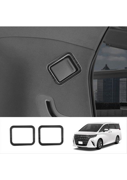 Araba Paslanmaz Çelik Üçüncü Sıra Okuma Toyota Için Işık Çerçevesi Trim Alphard 40 Serisi 2023+ Iç Aksesuarlar Siyah (Yurt Dışından) fırsatları
