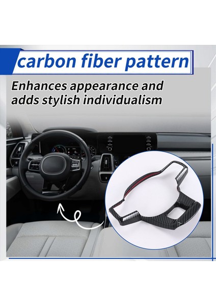 Kia Sorento Mq4 2021 2022 Için Araba Karbon Fiber Direksiyon Paneli Kapak Kaplama Süslemesi Çerçevesi Çıkartması (Yurt Dışından) indirimleri