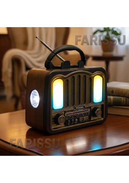 Solar Şarjlı Müzik Kutusu: Am/fm/sw Radyo & Bluetooth Hoparlör (BK-7081BTS)