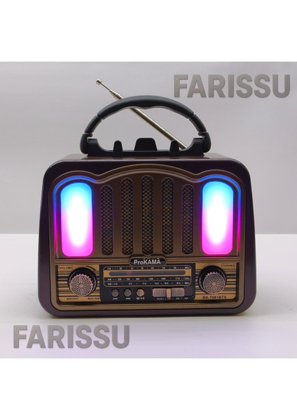 Solar Şarjlı Müzik Kutusu: Am/fm/sw Radyo & Bluetooth Hoparlör (BK-7081BTS) indirimleri