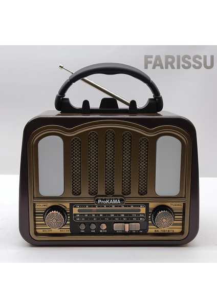 Solar Şarjlı Müzik Kutusu: Am/fm/sw Radyo & Bluetooth Hoparlör (BK-7081BTS)