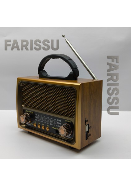RT-675 Retro Tasarımlı Dünya Alıcısı Fm/am/sw 3 Bant Radyo, Bluetooth Hoparlör, Usb/tf Mp3 indirimleri