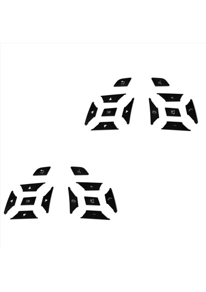 2x Direksiyon Simidi Düğmesi Anahtar Trim Kapak Çıkartma Mercedes Benz A B C E ml Gl Cla Gla Gla Glk Sl Sınıfı W176 W212 W204 (Yurt Dışından)