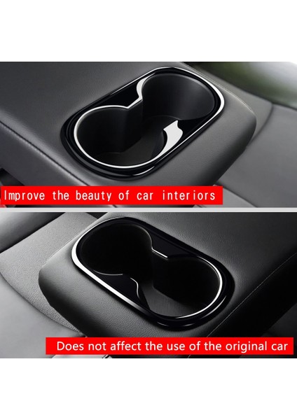 Araba Parlak Siyah Arka Koltuk Su Kupası Tutucu Dekorasyon Çerçevesi Kapak Toyota Corolla Cross Için Uygun 2021 2022 Rhd (Yurt Dışından) modelleri