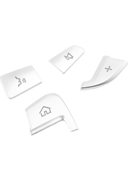 60PC Direksiyon Düğmesi Kapakları Mercedes Için Döşeme Çıkartmaları Benz Glc X253 2015 2016 &amp C Sınıfı W205 2014 2015 Gümüş Abs (Yurt Dışından) modelleri