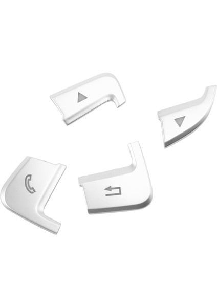 60PC Direksiyon Düğmesi Kapakları Mercedes Için Döşeme Çıkartmaları Benz Glc X253 2015 2016 &amp C Sınıfı W205 2014 2015 Gümüş Abs (Yurt Dışından) fırsatları