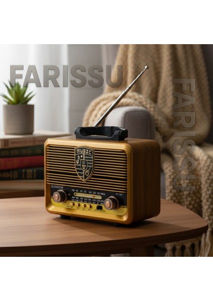 Everton RT-720 Güneş Enerjili (Solar) Nostaljik Bluetooth Radyo | Fm/am/sw, Usb/tf Müzik Çalar