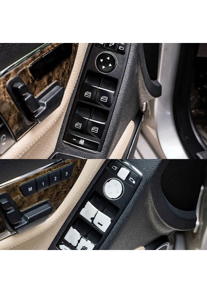 48PCS Araba Kapısı Koltuk Pencere Anahtarı Düğmesi Trim Kapak Çıkartma Mercedes Benz Glk ml Gl A B C E G Sınıf W204 X166 (Yurt Dışından) modelleri