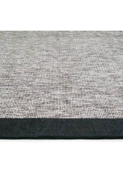 Pratico Gri Makinede Yıkanabilir Kaymaz Taban Mutfak Halısı Sisal Görünüm Yumuşak Dijital Baskı Halı