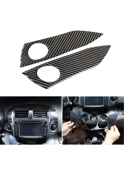 Araç Karbon Fiber Etiket Merkezi Kontrol Paneli Uyarı Lambası Toyota Rav4 Rav 4 2006-2012 Için Dekorasyon (Yurt Dışından) fiyatları
