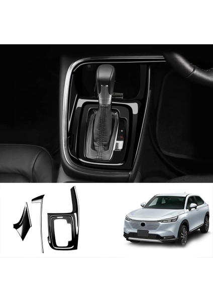 3pcs Parlak Siyah Merkezi Dişli Panel Kontrol Paneli Honda Hrv Hr-V Vezel 2021 2022 Rhd Için (Yurt Dışından) fiyatları