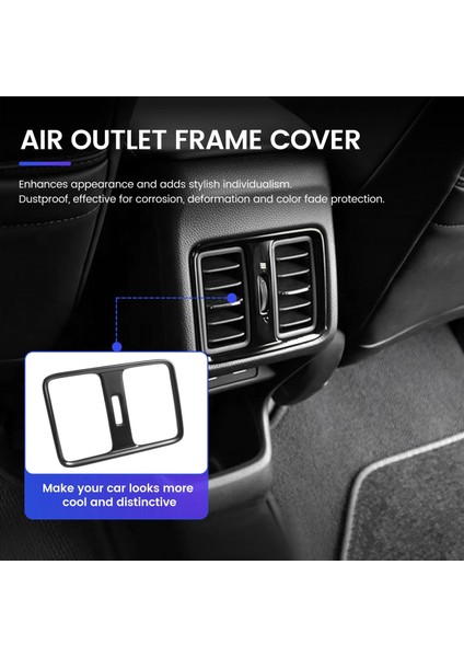 Honda Vezel Için Hr-V Hrv 2021 2022 Iç Araç Parlak Siyah Arka Koltuk Klima Havalandırma Kapağı Trim Dekorasyonu (Yurt Dışından) fırsatları