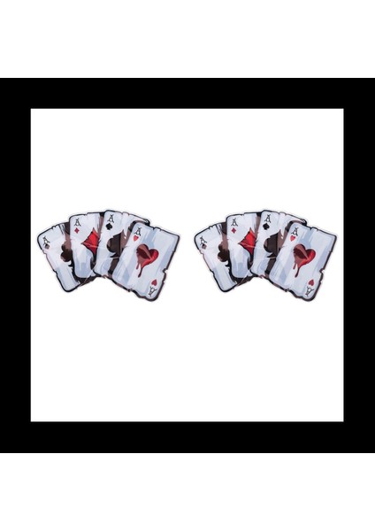 2x Araba Çıkartmaları Komik Poker Desen Kamyon Araç Gövde Pencere Yansıtıcı Çıkartma Dekalleri Dekorasyon (Yurt Dışından)