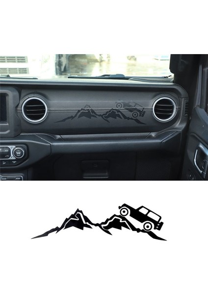 Jeep Wrangler Için Jl Gladiator Jt 2018-2023 Gösterge Paneli Eldiveni Box Mountain Scene Pvc Decal Sticker Aksesuarları (Yurt Dışından) fiyatları