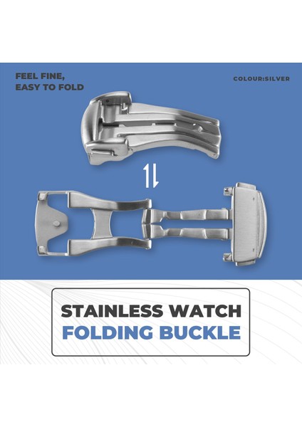 18MM Paslanmaz Çelik Saat Kayışı Katlanır Tokalı, Fosted #18MM (Yurt Dışından) indirimleri