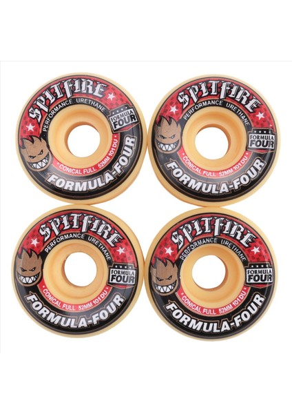 Spitfire Wheels Sokak Fırçalama Tekerleği Dans Tahtası Tekerleği Siyah+Kırmızı (Yurt Dışından)