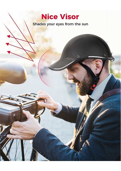 Bisiklet Beyzbol Kaskları Yetişkinler Için Bisiklet Kaskı - Abs+Pu Deri Kask (Yurt Dışından) modelleri