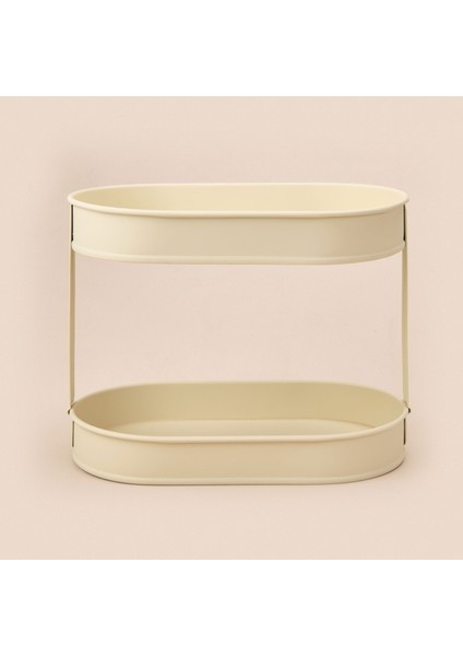 Bath 2 Katlı Oval Organizer - Krem - 32,5X19 cm modelleri