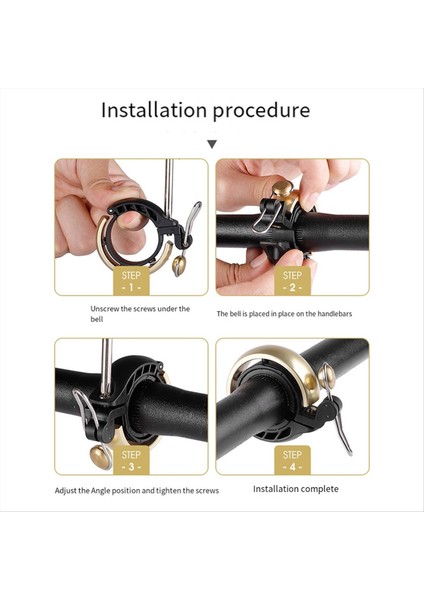 Bisiklet Zili Retro Bakır Zil Metal Kelepçe Güvenlik Uyarı Alarmı Siyah (Yurt Dışından) fiyatları