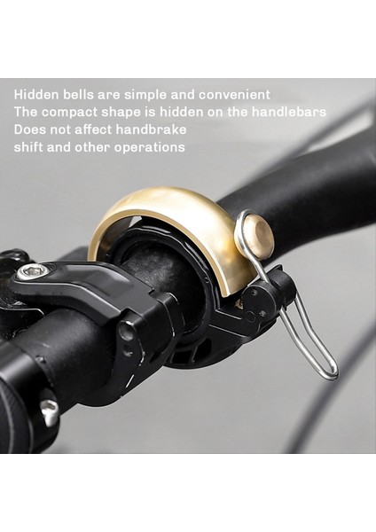 Bisiklet Zili Retro Bakır Zil Metal Kelepçe Güvenlik Uyarı Alarmı Siyah (Yurt Dışından) modelleri