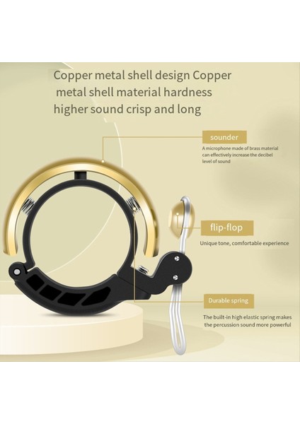 Bisiklet Zili Retro Bakır Zil Metal Kelepçe Güvenlik Uyarı Alarmı Siyah (Yurt Dışından) fırsatları
