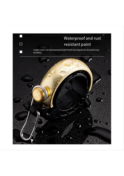 Bisiklet Zili Retro Bakır Zil Metal Kelepçe Güvenlik Uyarı Alarmı Siyah (Yurt Dışından) indirimleri