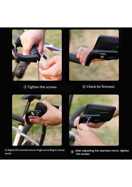 Evrensel Geniş Aralıklı Ayarlanabilir Dikiz Aynası Bisiklet Gidonu Sağ (Yurt Dışından)