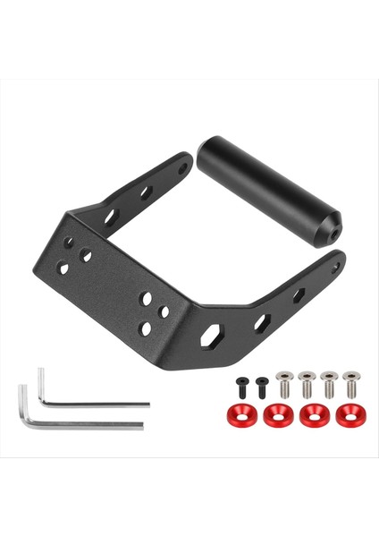 Arka Braket Kolu Kiti Scooter Modifiye Aksesuarları Siyah+Kırmızı (Yurt Dışından)