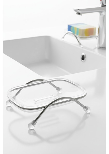 Ayaklı Sabunluk – Su Giderli, Şeffaf Tasarım, 12 x 9 Cm, Tezgah Üstü Kullanım 722346 modelleri