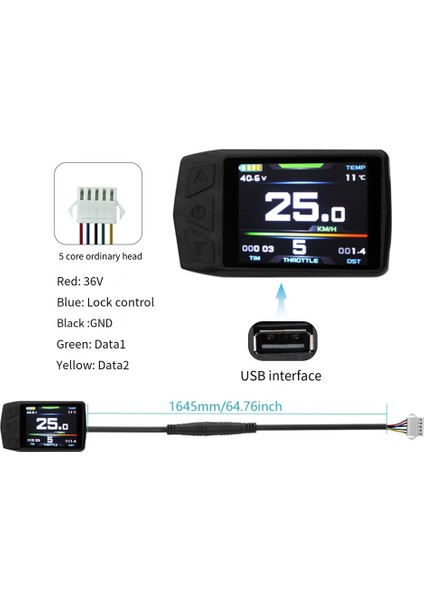 KT-TF01U LCD Ekranlı Metre 24V 36V 48V Sm Bağlantısı (Yurt Dışından) fiyatları