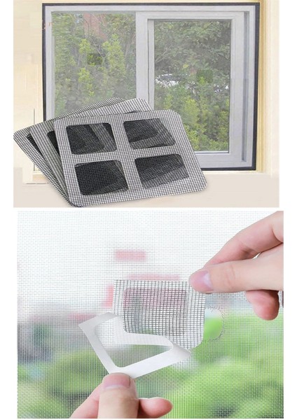 15 Adet Yapışkanlı Kesilerek Kullanılabilir Yırtık Kapı-Pencere Sinekliği Onarım Tamir Bandı
