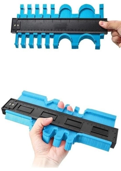 Büyük Boy Kalıp Çıkarma Kontur Ölçüm Cihazı Ahşap Fayans Şekillendirme Kalıbı 24 cm