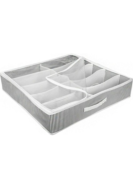 Ayakkabı Saklama Çantası 12 Bölmeli Shoes Under Ayakkabı Hurcu - Siyah Beyaz fırsatları