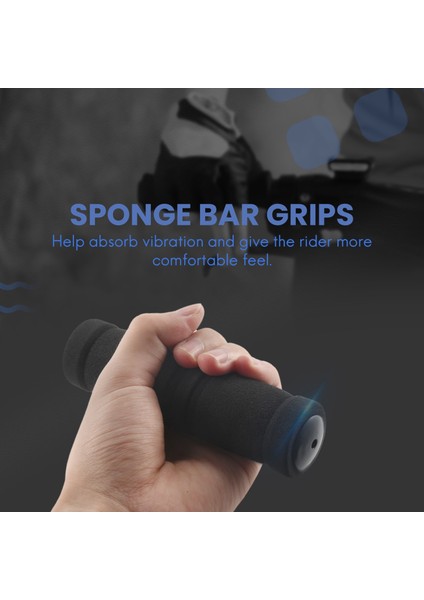 Mtb Bisiklet Gidonu Yumuşak Sünger Çubuk Tutacakları Siyah Için 1 Çift (Yurt Dışından) fırsatları