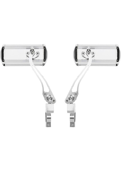 Gümüş 1 Çift Alüminyum Bisiklet Aynası, Evrensel Gidondan Ayarlanabilir (Yurt Dışından)