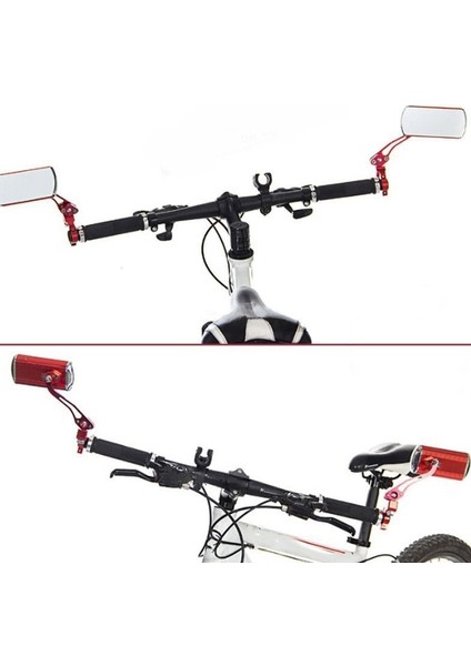 Gümüş 1 Çift Alüminyum Bisiklet Aynası, Evrensel Gidondan Ayarlanabilir (Yurt Dışından) fırsatları
