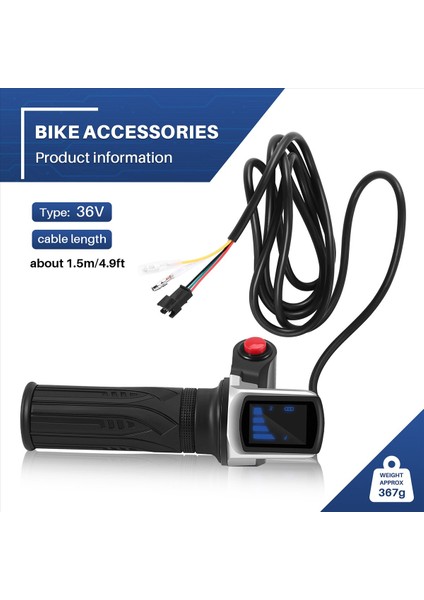 36V Elektrikli Bisiklet Scooter Hız Gaz Kelebeği Tutacağı LCD Ekran (Yurt Dışından) fırsatları