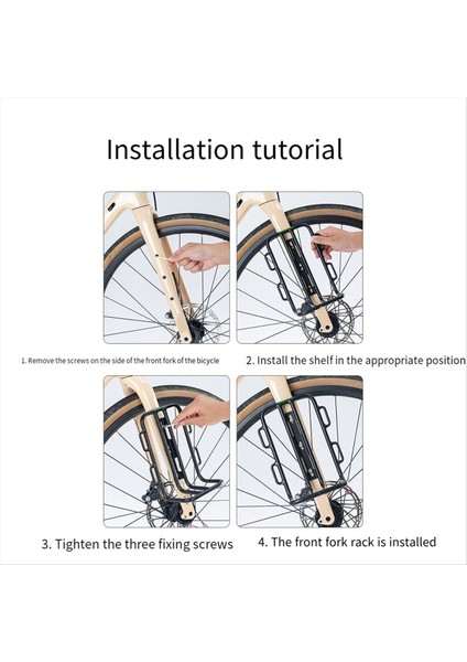 Rockbros Bisiklet Ön Çatal Rafı ve Bisiklet Çatal Çantası Yol Bisikleti Rafları (Yurt Dışından)