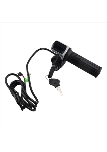 Elektrikli 48V Gaz Kolu LCD Ekran Kilit Anahtarı Için Bisiklet Twist Gaz Kelebeği (Yurt Dışından)