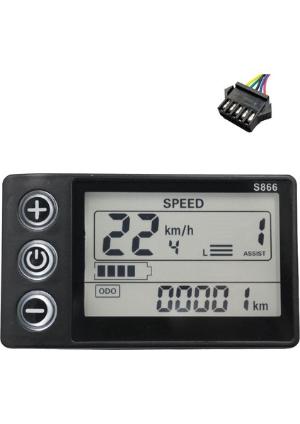 Kontrol Paneli Gösterge Paneli Elektrikli Bisiklet LCD Ekranı (Sm Fiş 5pın) (Yurt Dışından)
