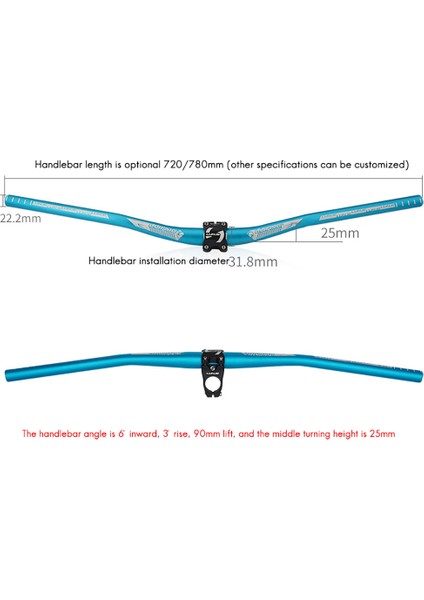 Lunje 720MM Dağ Bisikleti Gidonu 31,8 mm Uzunluğunda Bisiklet Için Siyah (Yurt Dışından) fiyatları