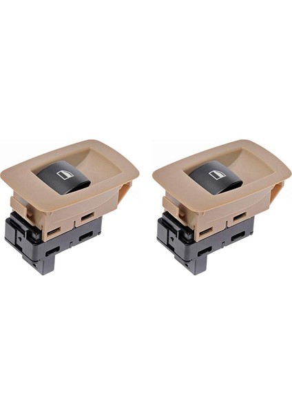 2x Araba Bej Yolcu Yan Ön/arka Cam Pamuklu Buton Düğmesi -Bmw E90 E91 323I 325I 328I 61316945876 (Yurt Dışından)