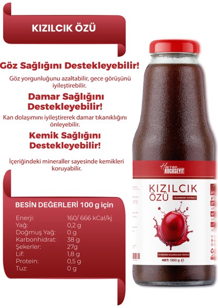 Kızılcık Özü Doğal 1350 g Geleneksel Yöntemlerle Üretilmiştir modelleri