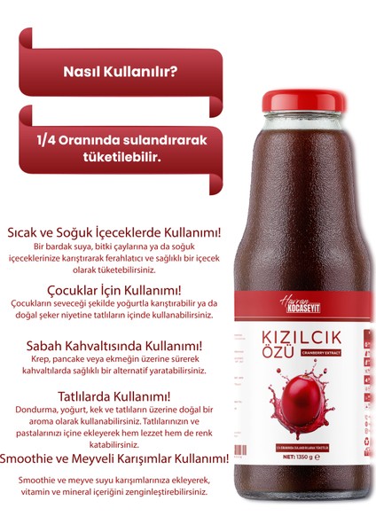 Kızılcık Özü Doğal 1350 g Geleneksel Yöntemlerle Üretilmiştir fırsatları
