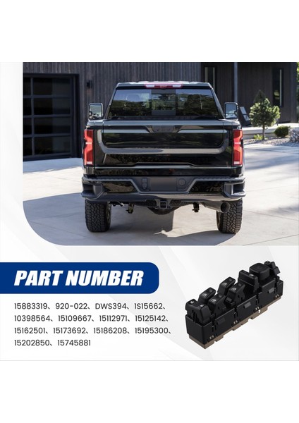Ön Sürücü Güç Penceresi Kontrol Anahtarı 15186208 15883319 15125142 Chevy Silverado 2003-2006 Gmc Sierra (Yurt Dışından) fiyatları