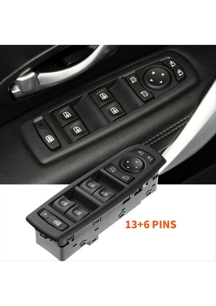 13+6 Pim Güç Ana Pencere Kaldırma Anahtarı Kontrol Düğmesi 254000006R Renault Megane Laguna 2008-2016 25400-0006R (Yurt Dışından) fiyatları