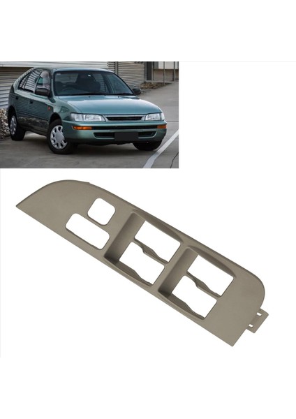 2x Araç Sürücü Tarafı Ana Güç Kapı Penceresi Switch Toyota Corolla Için Çerçeve Trim 1998-2002 74232-02060-C0 Bej (Yurt Dışından) modelleri