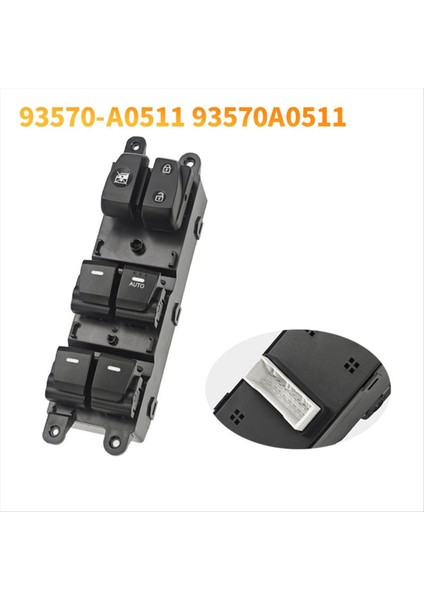 Hyundai IX25 Creta 2016 Için Yeni Power Ana Pencere Kontrol Anahtarı 93570-A0511 93570A0511 Pencere Kaldırıcı Anahtarı (Yurt Dışından) fiyatları